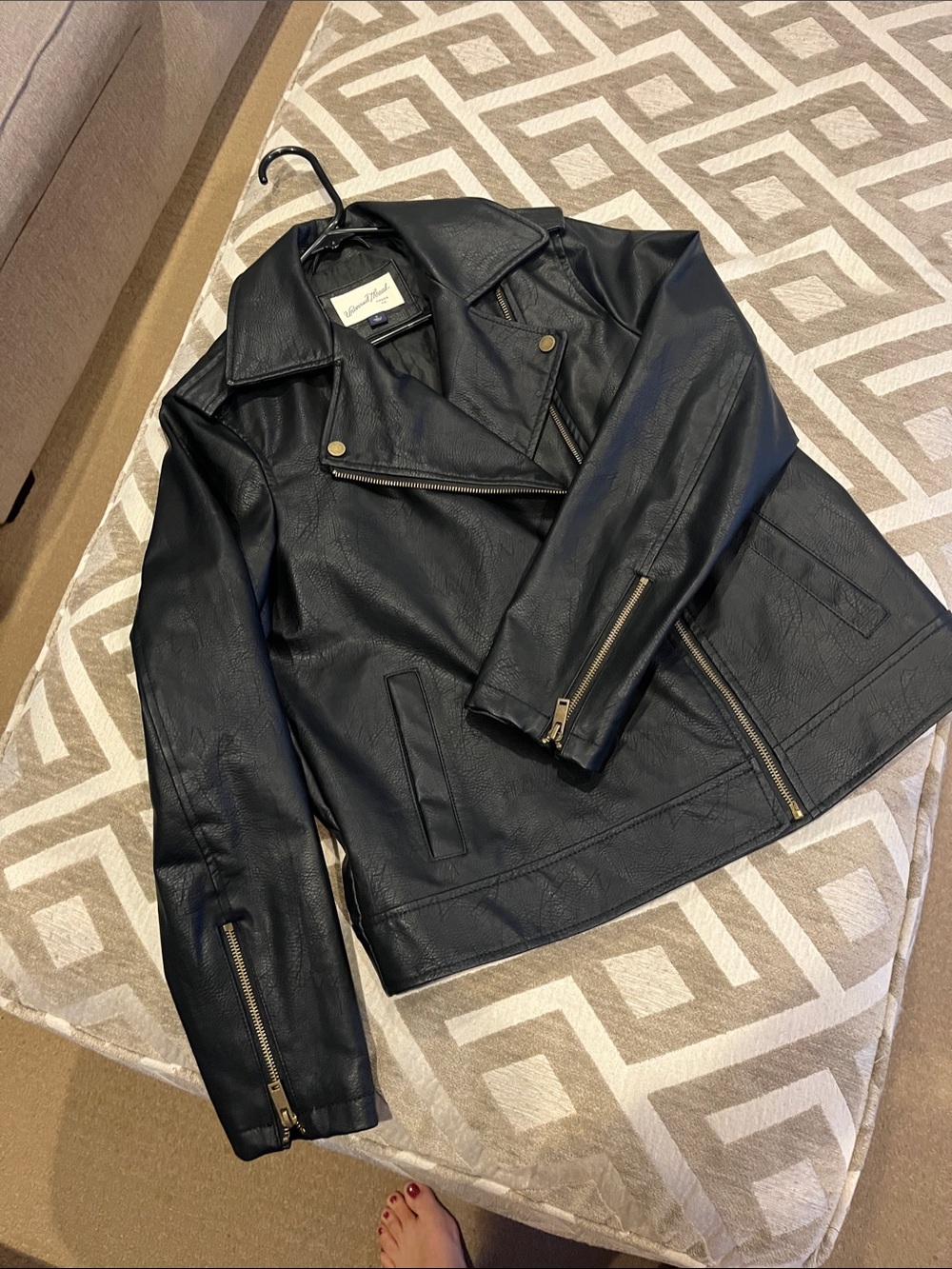 Universal Thread Black Faux Leather Moto Jacket. Never worn and like new!